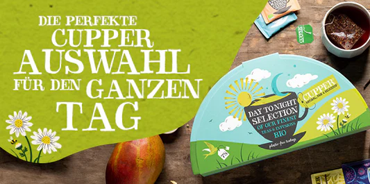 Banner "die perfekte Cupper Auswahl für den ganzen Tag"