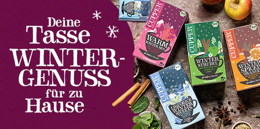 Banner "Deine Tasse Wintergenuss für Zuhause"