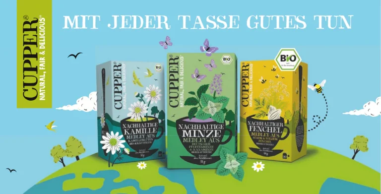 Titelbanner "Mit jeder Tasse gutes tun"